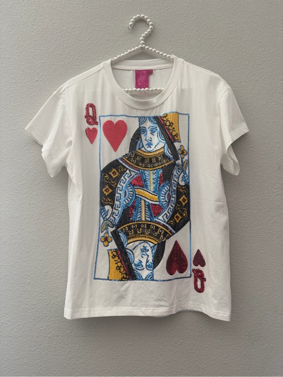 QUEEN OF SPARKLES Tops - BRAND NEW • QUEEN OF SPARKLES • QOS • QUEEN OF HEARTS T-SHIRT • XS